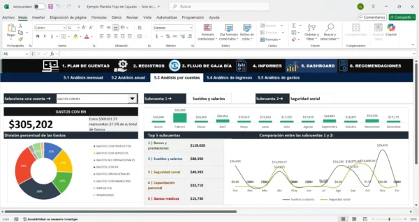 Plantilla Excel para control de ingresos y gastos