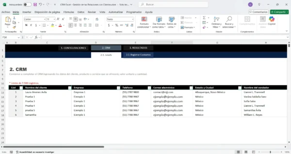 Excel como herramienta de CRM para gestión empresarial