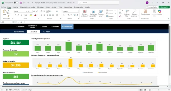 Control de inventarios y ventas en Excel fácil y rápido