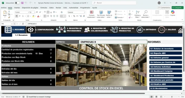 Gestion de inventario en Excel fácil