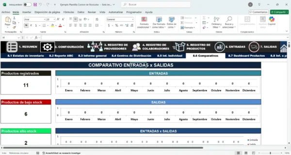 Organización de inventarios en Excel para almacenes