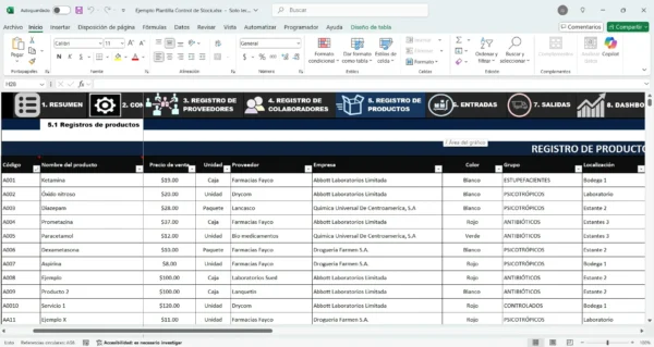 Inventario y gestión de almacenes en Excel paso a paso