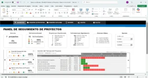 Modelo de Plantilla Administración de proyectos Excel