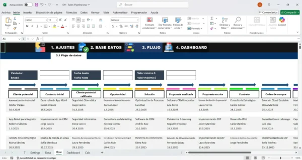 Plantilla para Crear Funnel de Ventas en Excel Fácil