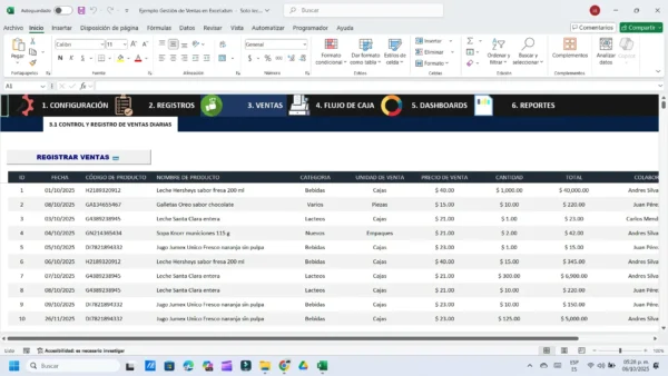 Plantilla Excel para control de ventas y seguimiento