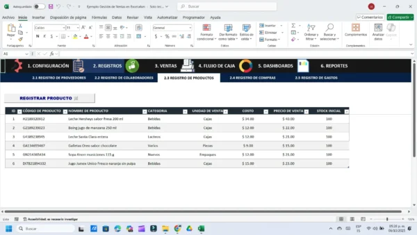 Control de ventas y seguimiento diario en Excel