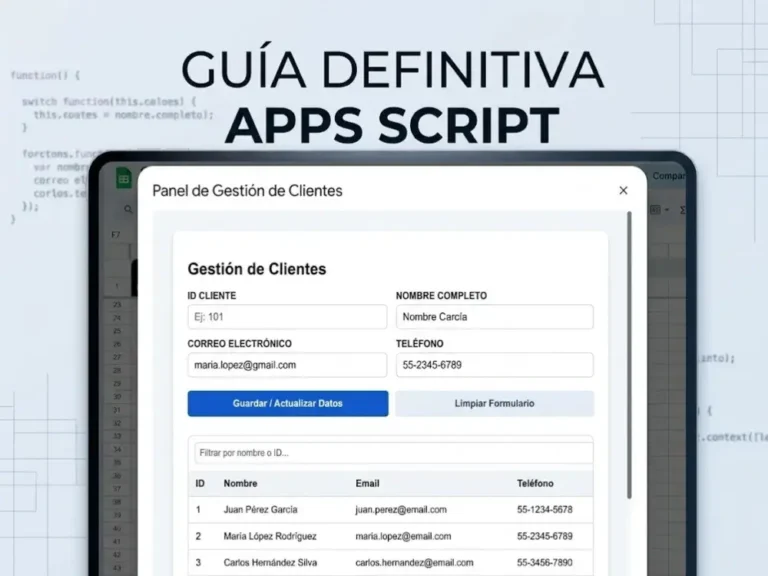 Formulario de registro en Google Sheets y Apps Scrip
