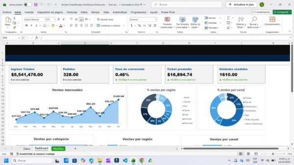 Plantilla Dashboard de Ventas en Excel Descarga Gratuita Plantilla Dashboard de Ventas en Excel Descarga Gratuita